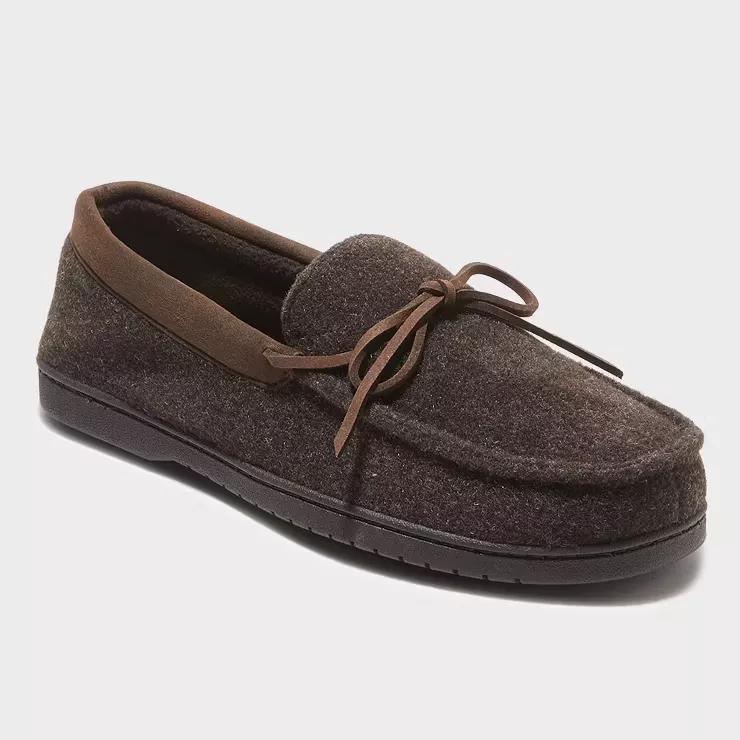 Mens moccasin hot sale slippers target