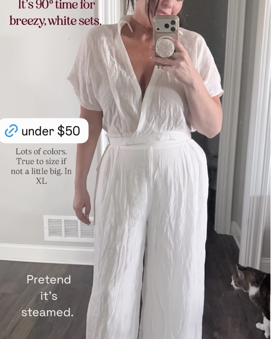 Ignore the wrinkles, but I love this lightweight set from Amazon. Comes in lots of colors and runs true to size, if not a little loose. I’m in a size XL.

#LTKMidsize