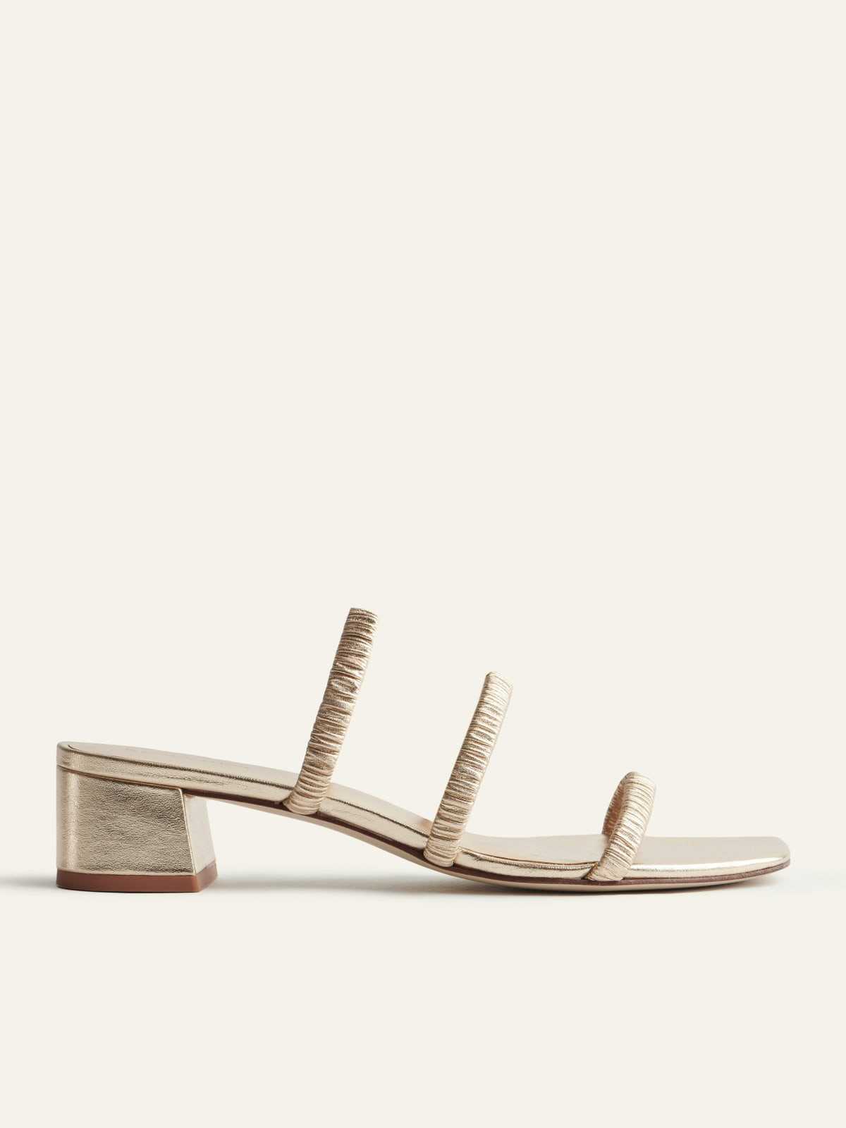Assunta Strappy Block Heel Mule | Reformation (Global)