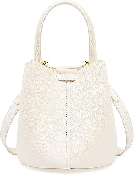 Bucket Bags for Women, Genuine Leather Crossbody Bags, Top-handle purses with an Adjustable Strap | Amazon (US)