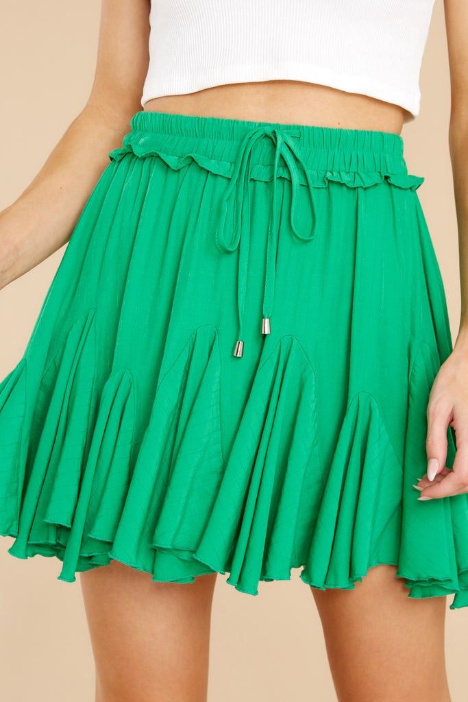 So Obsessed Green Skort- St Pattys Day Outfit | Red Dress 