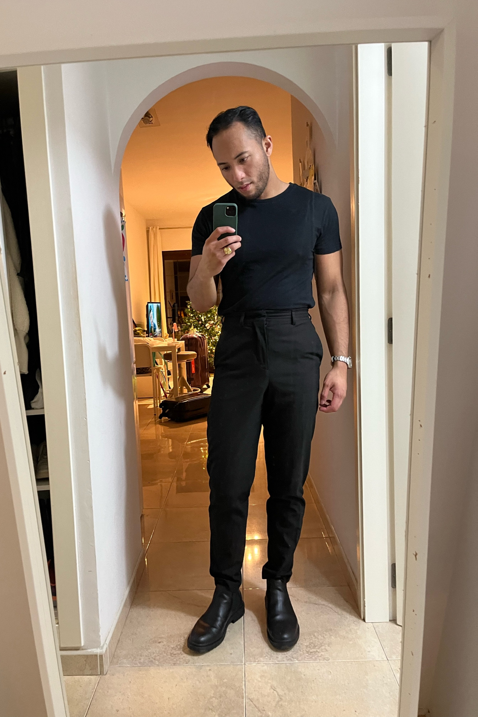 Men's fashion. Casual wedding style. Date night attire. Black H&M outfit. H&M men. Rolex Daytona. Sophisticated style. Effortless fashion. Sharp and stylish. Timeless fashion. Classic men's look.

#LTKmens #LTKfit #LTKstyletip