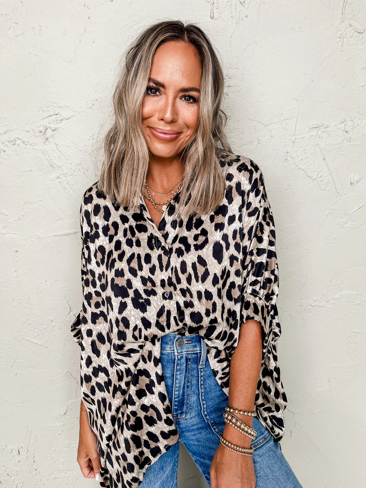 All In Theory Leopard Oversized Top | Ruthie Grace