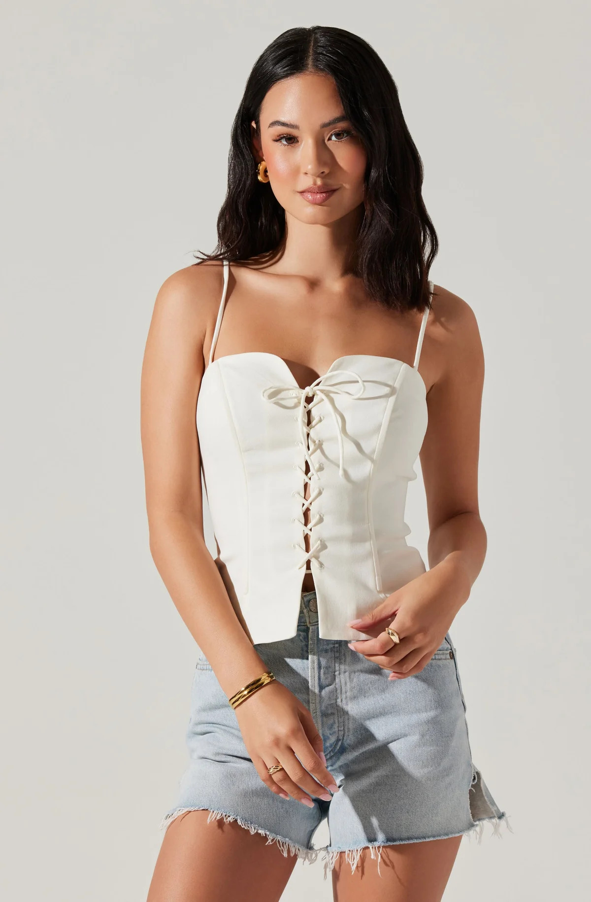 Kylian Lace Up Top | ASTR The Label (US)