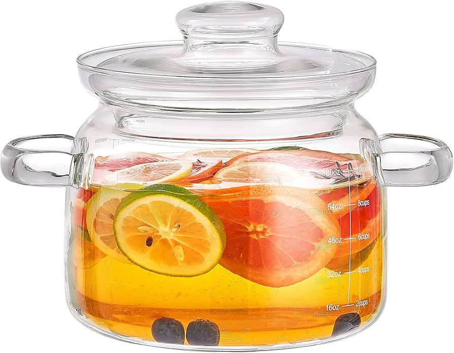 Simmer Pot, Potpourri,Heat-Resistant Borosilicate Glass Pot for Cooking on Stove with Lid,Glass S... | Amazon (US)