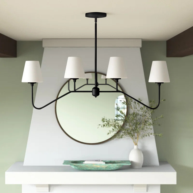 Lane 4 Light Metal Dimmable Geometric Chandelier | Joss & Main