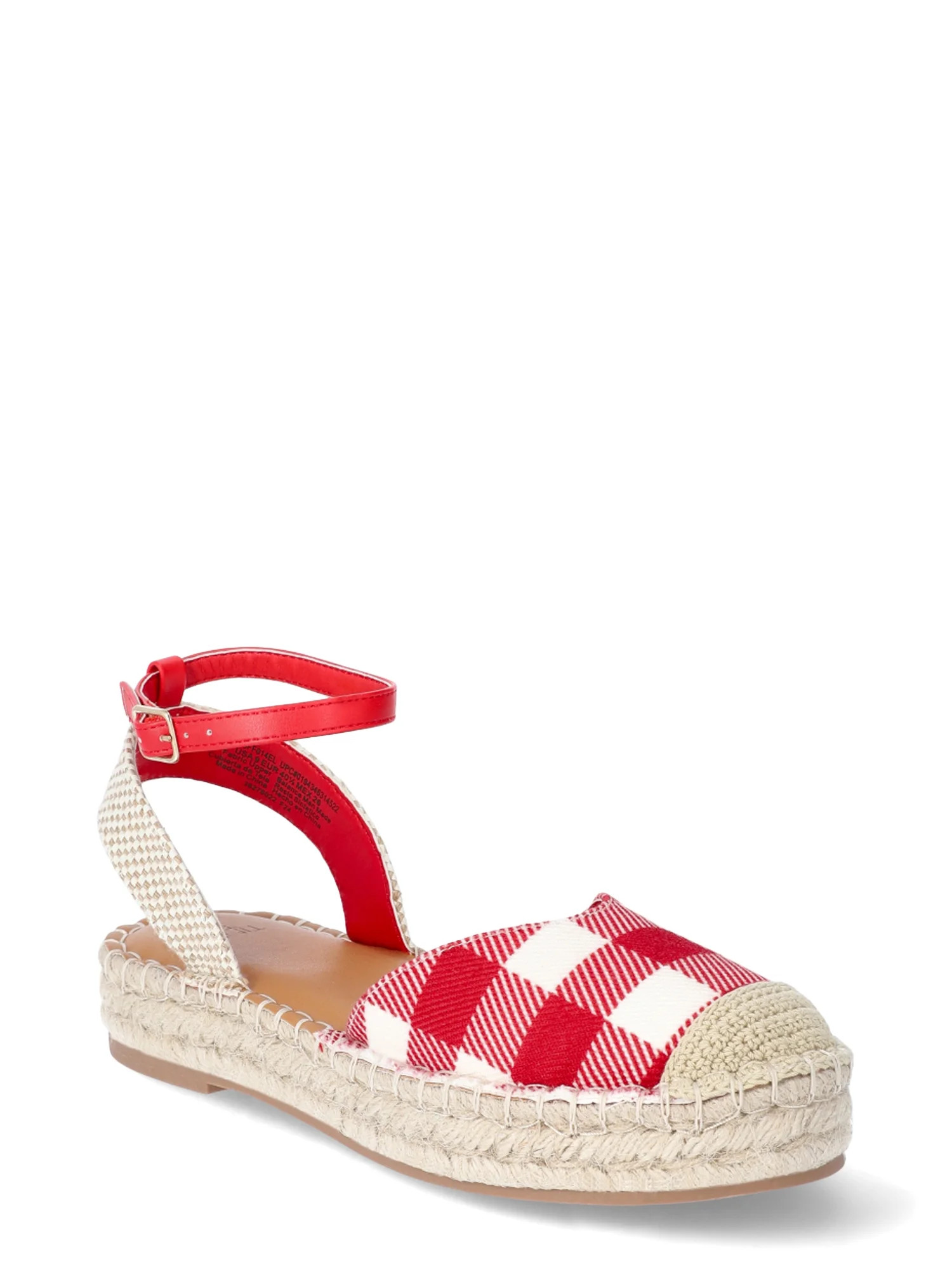 Time and Tru Women's Ankle Strap Espadrilles, Sizes 6-11 | Walmart (US)