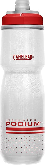 CamelBak Podium Chill Bike Insulated Squeeze Water Bottle Fiery Red/White, 24oz | Amazon (US)