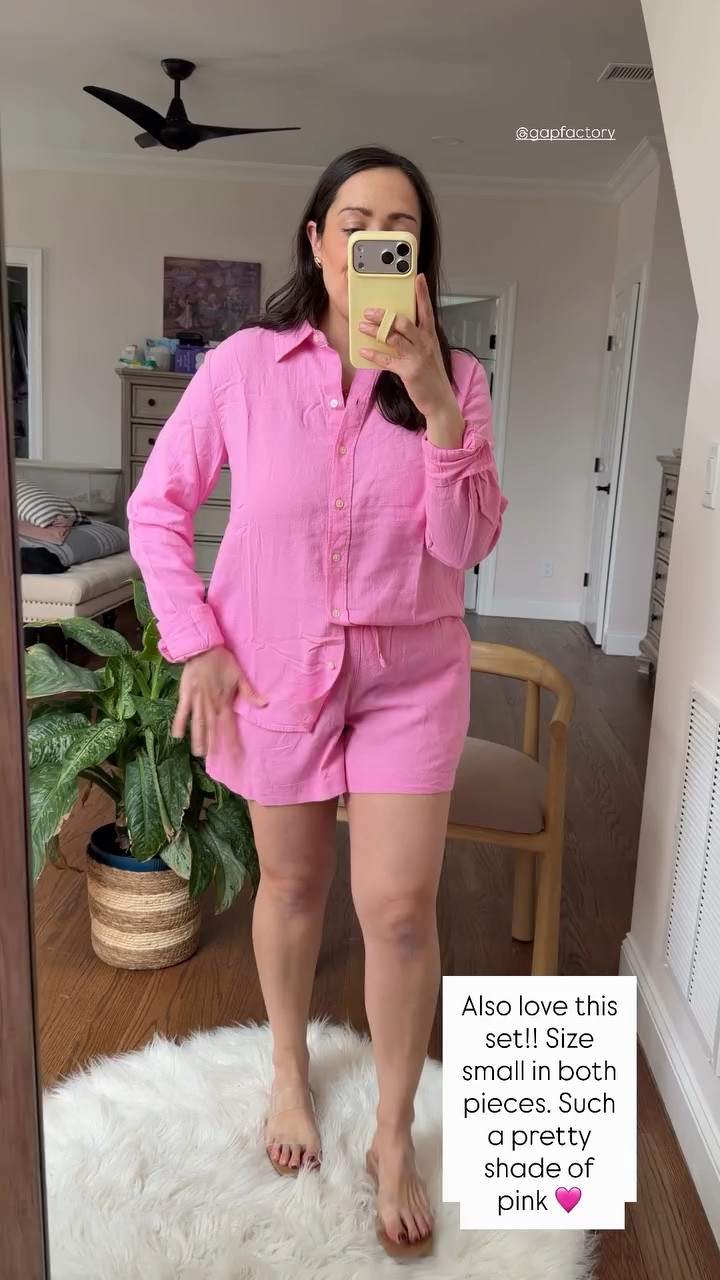 Also love this set!! Size small in both pieces. Such a pretty shade of pink 🩷 @gapfactory