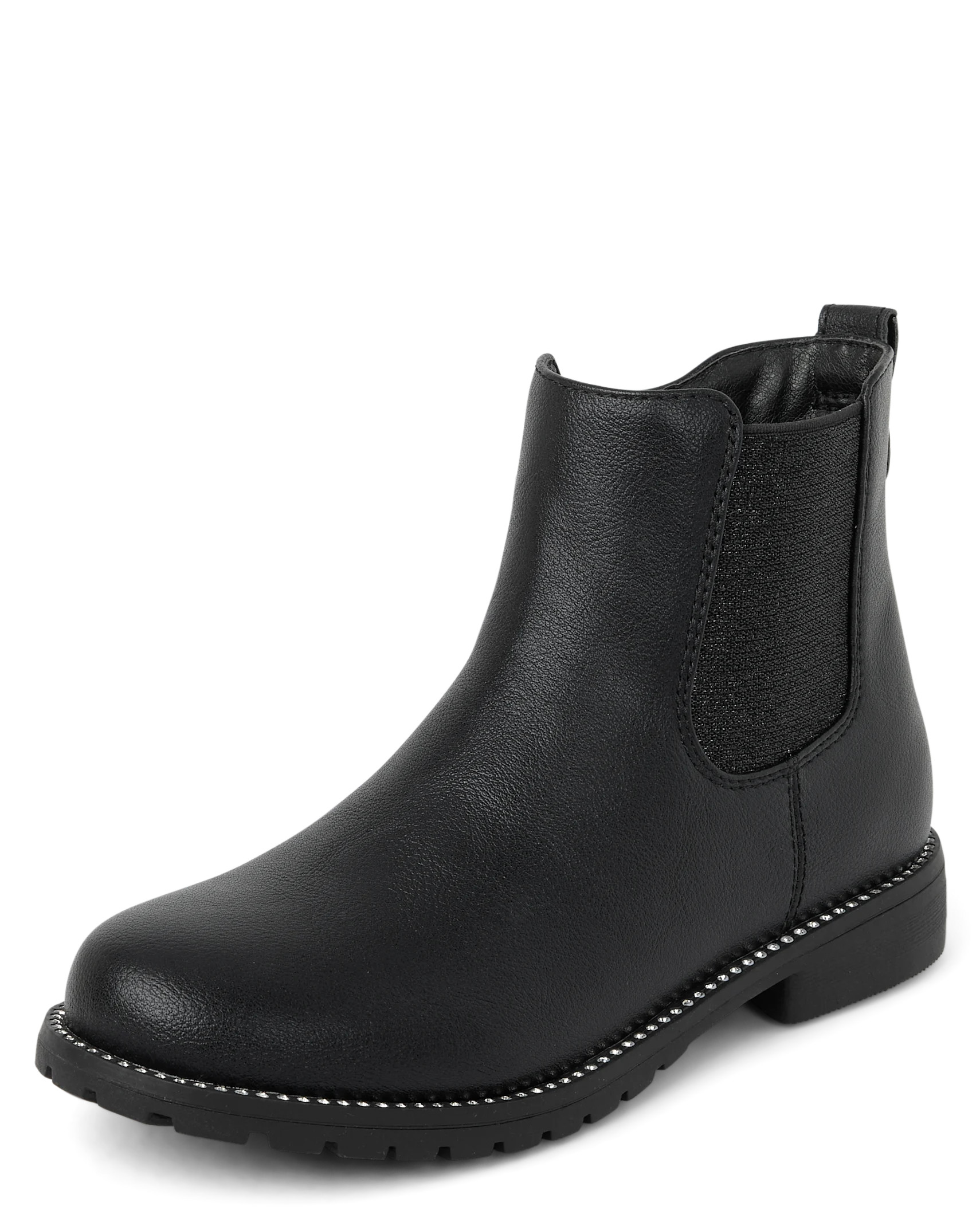 Girls Jeweled Chelsea Booties - black | The Children's Place