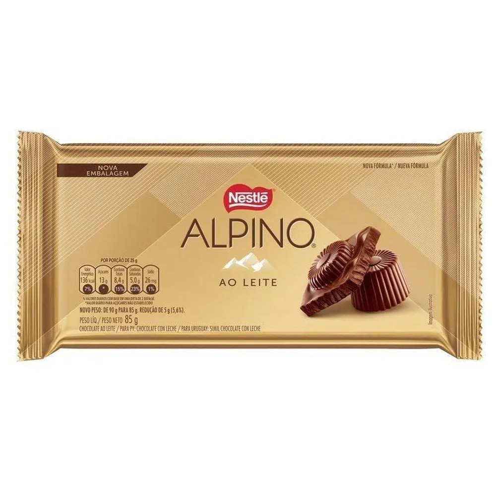 Barra de Chocolate Alpino  Nestlé - 85g em Promoção | Ofertas na Americanas | Americanas (BR)