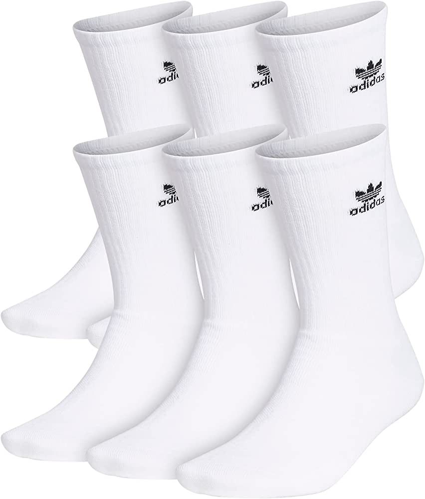 adidas Originals unisex-adult Trefoil Crew Socks (6-pair) | Amazon (US)