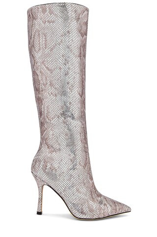 Larroude Kate Boot in Snake Metallic from Revolve.com | Revolve Clothing (Global)