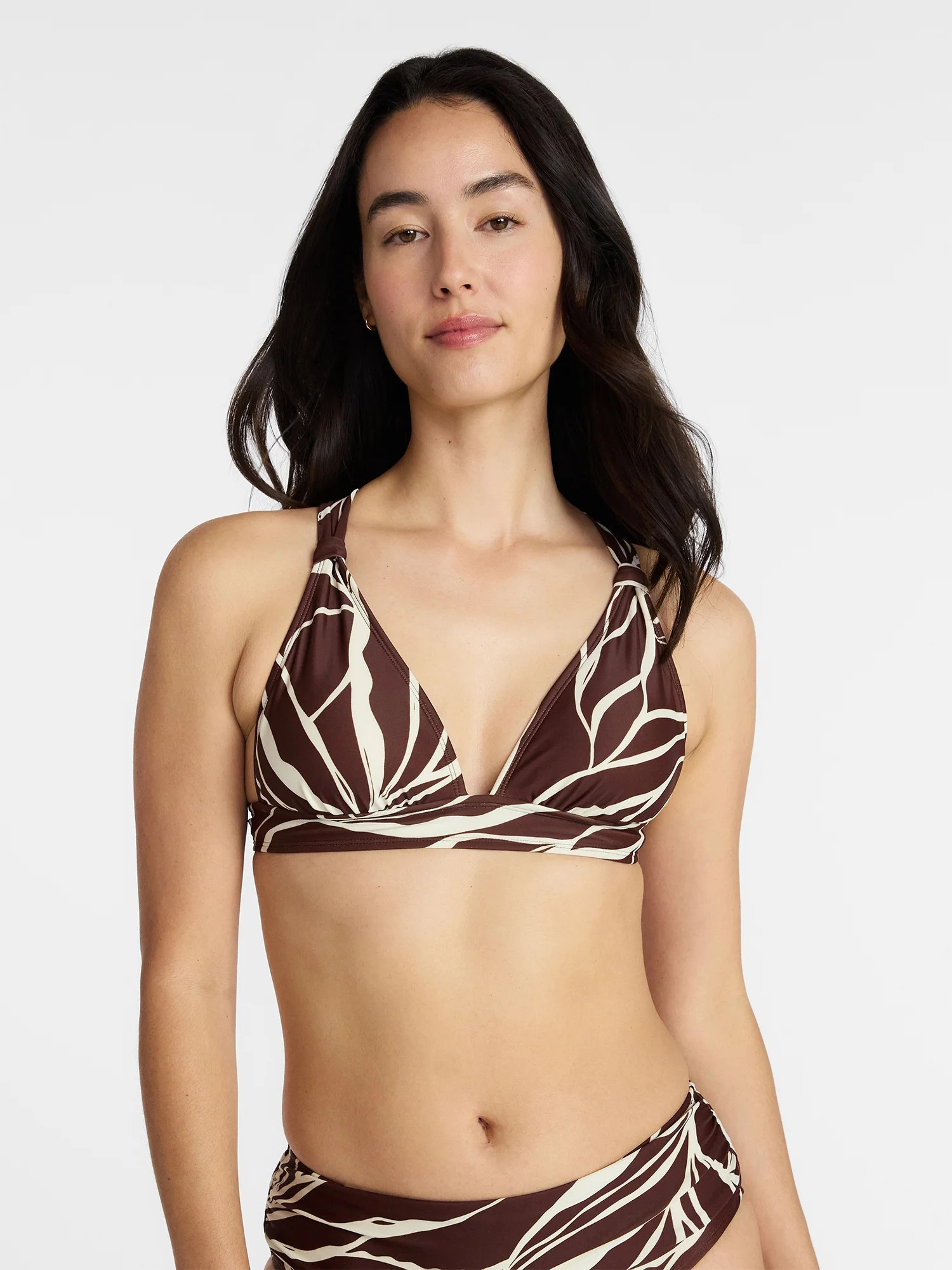 Time and Tru Women's and Women's Plus Cross Back Triangle Bikini Top, Sizes XS-3X | Walmart (US)