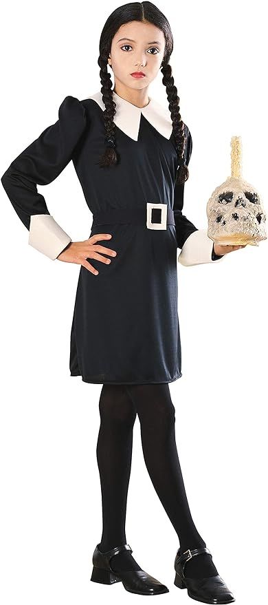 Addams Family Child's Wednesday Addams Costume, Medium, Black/White | Amazon (US)