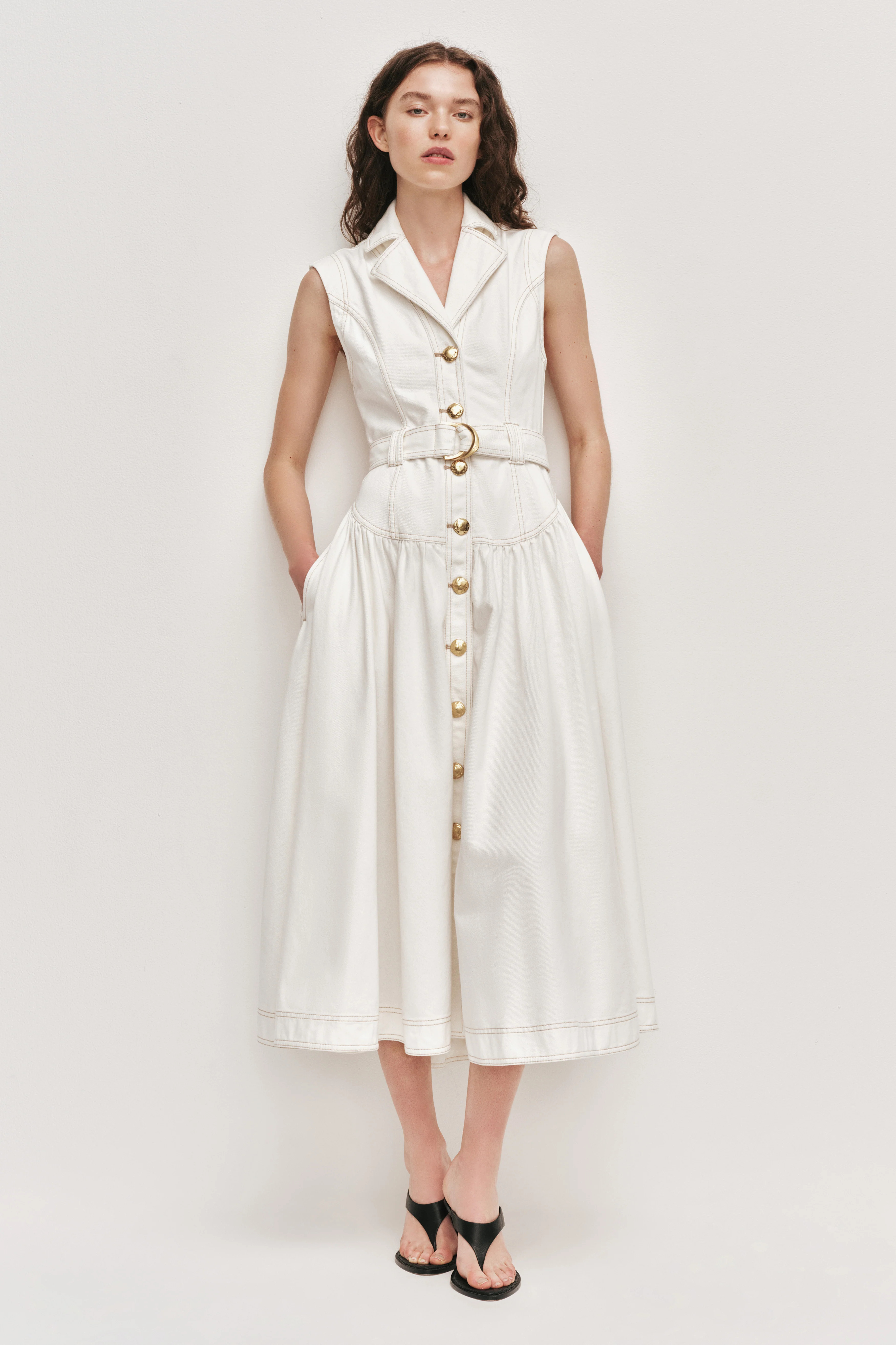 Liliana Denim Midi Dress | aje. (US, UK, Europe, ROW)