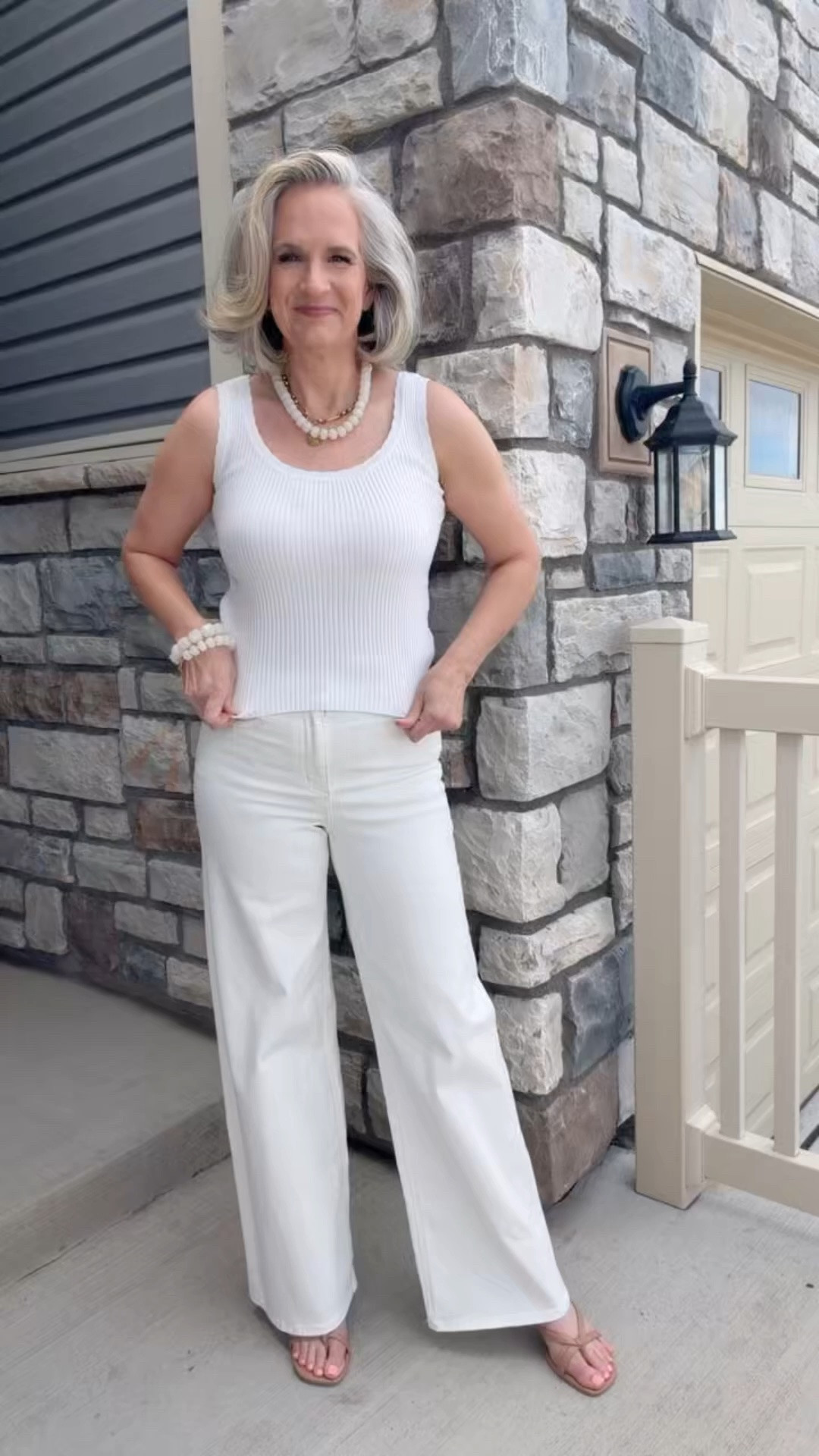 This red vest is the perfect power piece to finish the monochrome white outfit.

Wide leg pants, white tank, chunky bead necklace, bracelets, Amazon, over 50, affordable style, midlife fashion

#LTKootd #LTKOver40 #LTKSaleAlert
