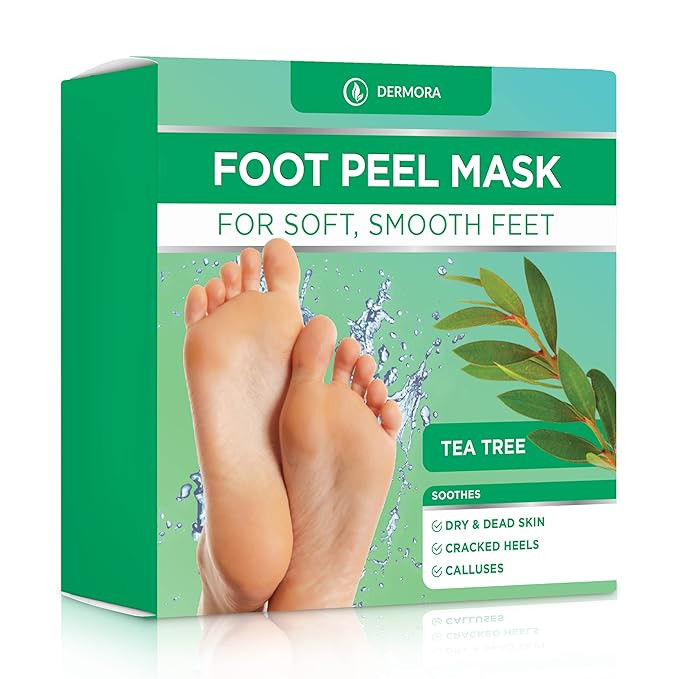 DERMORA Foot Peel Mask | Skin Exfoliating Foot Masks | Dry, Cracked Feet, Callus, Dead Skin Remov... | Amazon (US)