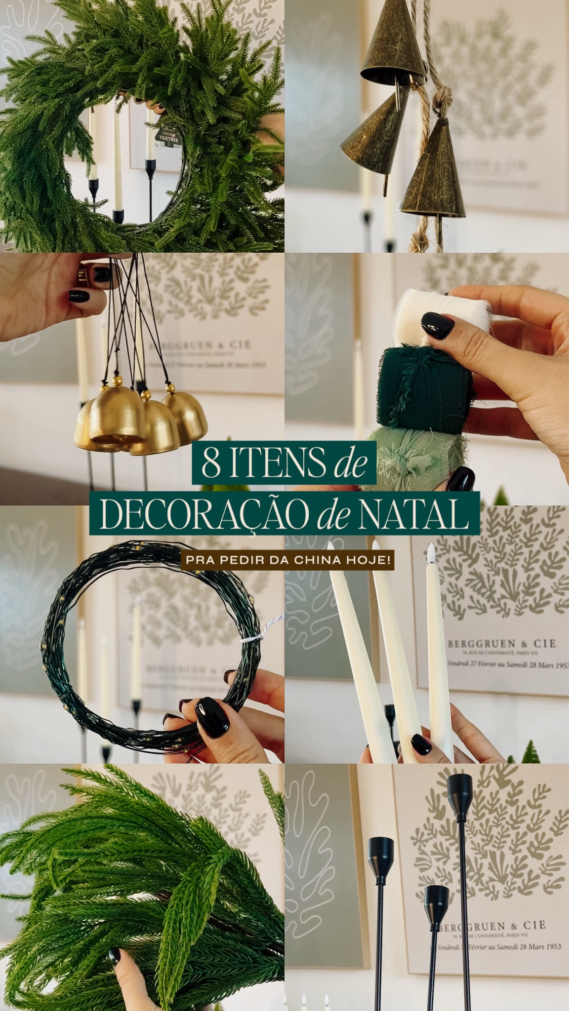 Pra pedir do AliExpress voando pra completar sua decoração de Natal 🎄 Coisinhas lindas e cheias de classe que a gente não encontra com facilidade por aqui, vem ver! ❤️