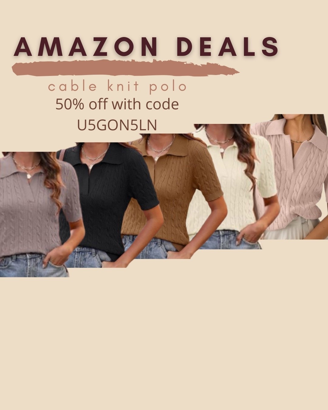 $10 ends 7/27

Amazon fashion
Amazon deals
Polo sweater
Cable knit top
Workwear
Teacher outfit

#LTKSaleAlert