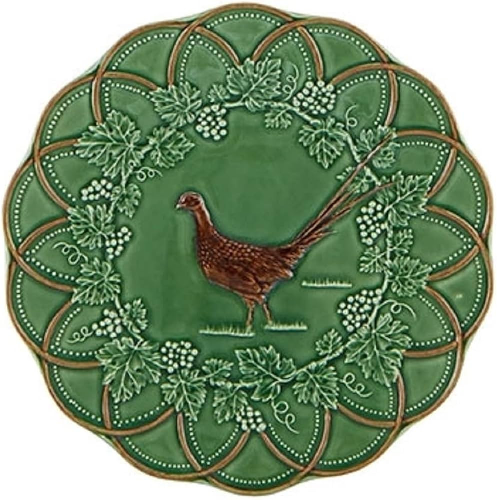 Bordallo Pinheiro Woods Salad / Dessert Plate, Pheasant, Set of 4 | Amazon (US)