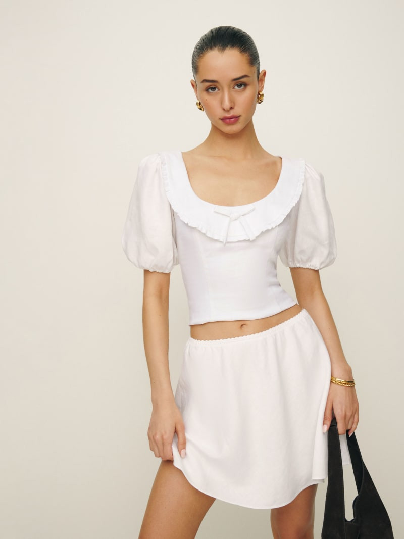 Greta Linen Top | Reformation (Global)