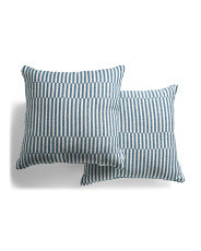 22x22 2pk Alternating Jacquard Stripe Indoor Outdoor Pillows | Throw Pillows | Marshalls | Marshalls