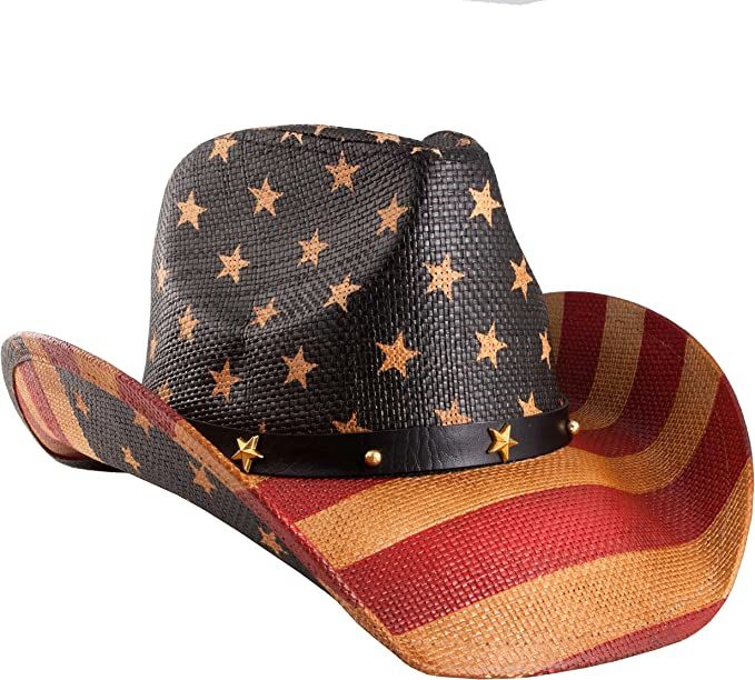 grinderPUNCH Classic USA American Flag Cowboy Hat | Amazon (US)