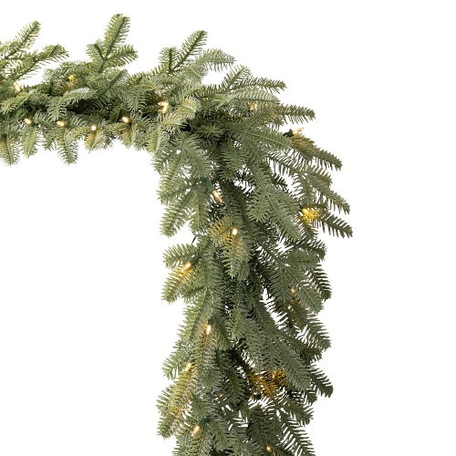 Balsam Hill Balsam Fir Pre-Lit Garland, 10', Clear LED | Williams-Sonoma