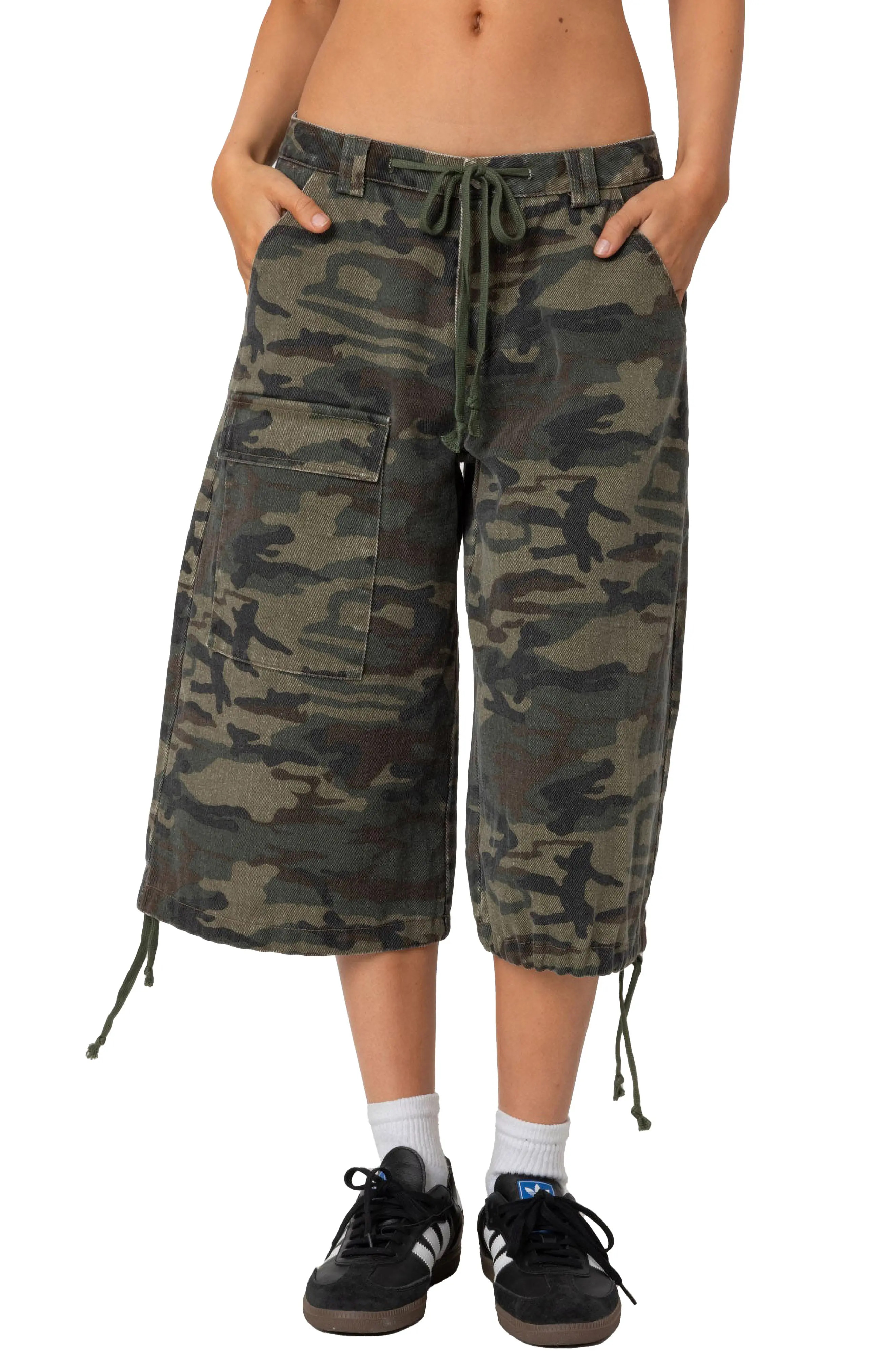 Camo Low Rise Cargo Bermuda Shorts (Women) | Nordstrom | Nordstrom