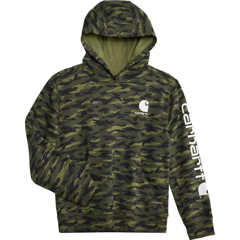 Carhartt Boys' AOP Logo Sweatshirt Green Camo, Large - Boy's Fleece at Academy Sports | Academy Sports + Outdoors