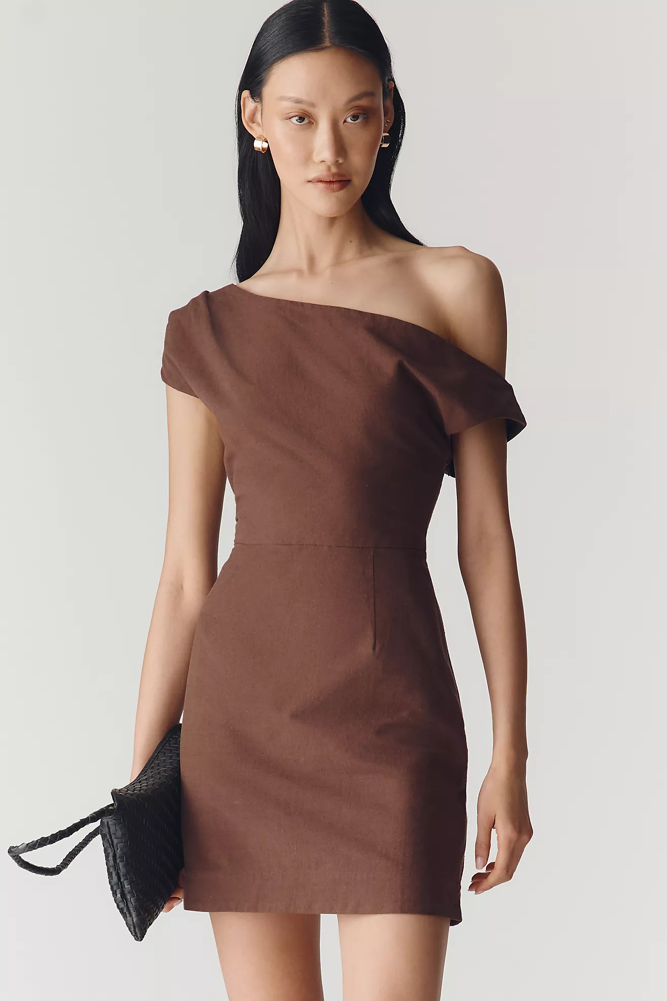 By Anthropologie Twisted One-Shoulder Mini Dress | Anthropologie (US)