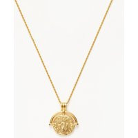 Lucy Williams Medium Engravable Roman Arc Coin Necklace | 18ct Gold Plated | Missoma UK