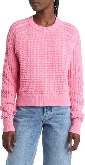 Mozart Mixed Stitch Cotton Sweater | Nordstrom