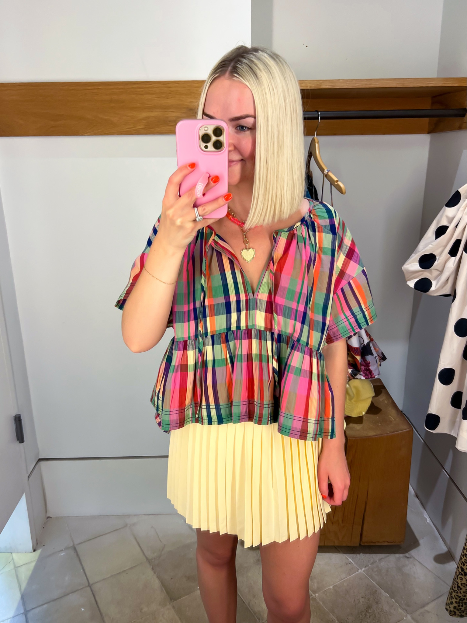 20% OFF 
Plaid blouse / plaid babydoll top 
Size: XXS 

#LTKSummerSales #LTKSaleAlert