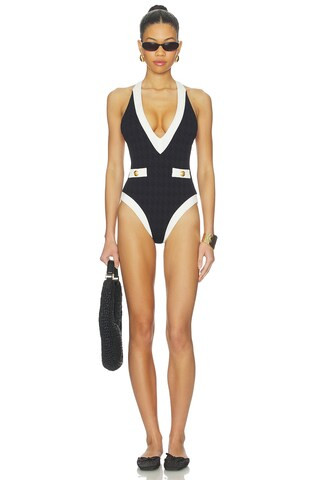 Lisa One Piece Swimsuit in Black | Revolve Clothing (Global)