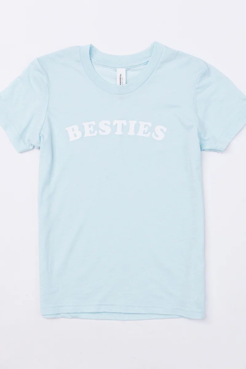 Besties Graphic Toddler Light Blue Tee | The Pink Lily Boutique