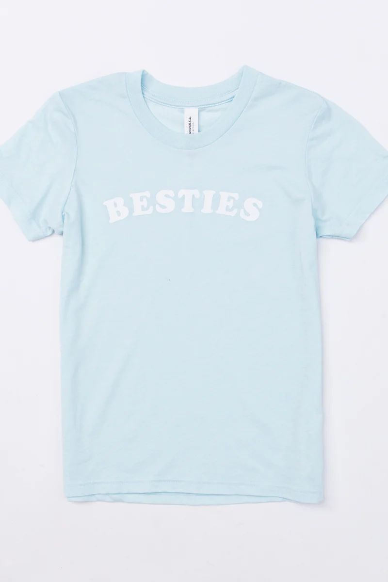 Besties Graphic Toddler Light Blue Tee | The Pink Lily Boutique