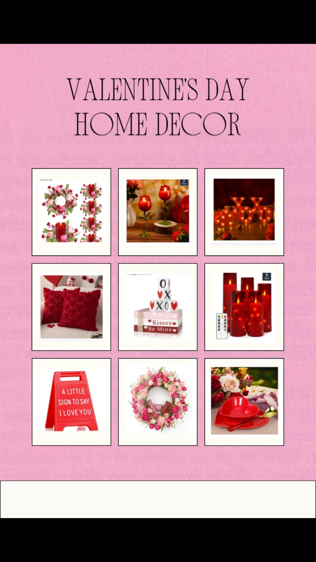 Valentine’s Day home decor inspiration with charming details and soft romantic accents to add love throughout your space 😍✨

#ltkhomedecor #ltkvalentines #ltkholiday #ltkinspo #valentinesdaydecor #loveday #amazonfinds #dinnerpartydecor #homefinds #seasonaldecor

#LTKFindsUnder50 #LTKHome #LTKSeasonal
