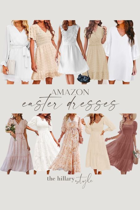Amazon Easter Dresses: Amazon has a great selection of spring dresses perfect for however you plan to celebrate Easter this year. Come in multiple spring colors, most under $50, all highly rated and shipping  before Easter! Spring dress, Easter dress, casual dress, flowy dress, neutral dress, wrap dress, midi dress

#LTKFind #LTKstyletip #LTKSeasonal