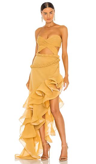 Jina Gown in Mustard | Revolve Clothing (Global)