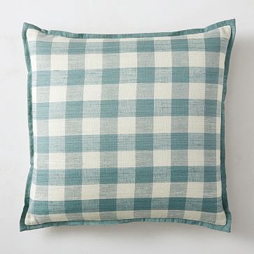 Heather Taylor Home Gingham Silk Flange Pillow Cover | West Elm (US)