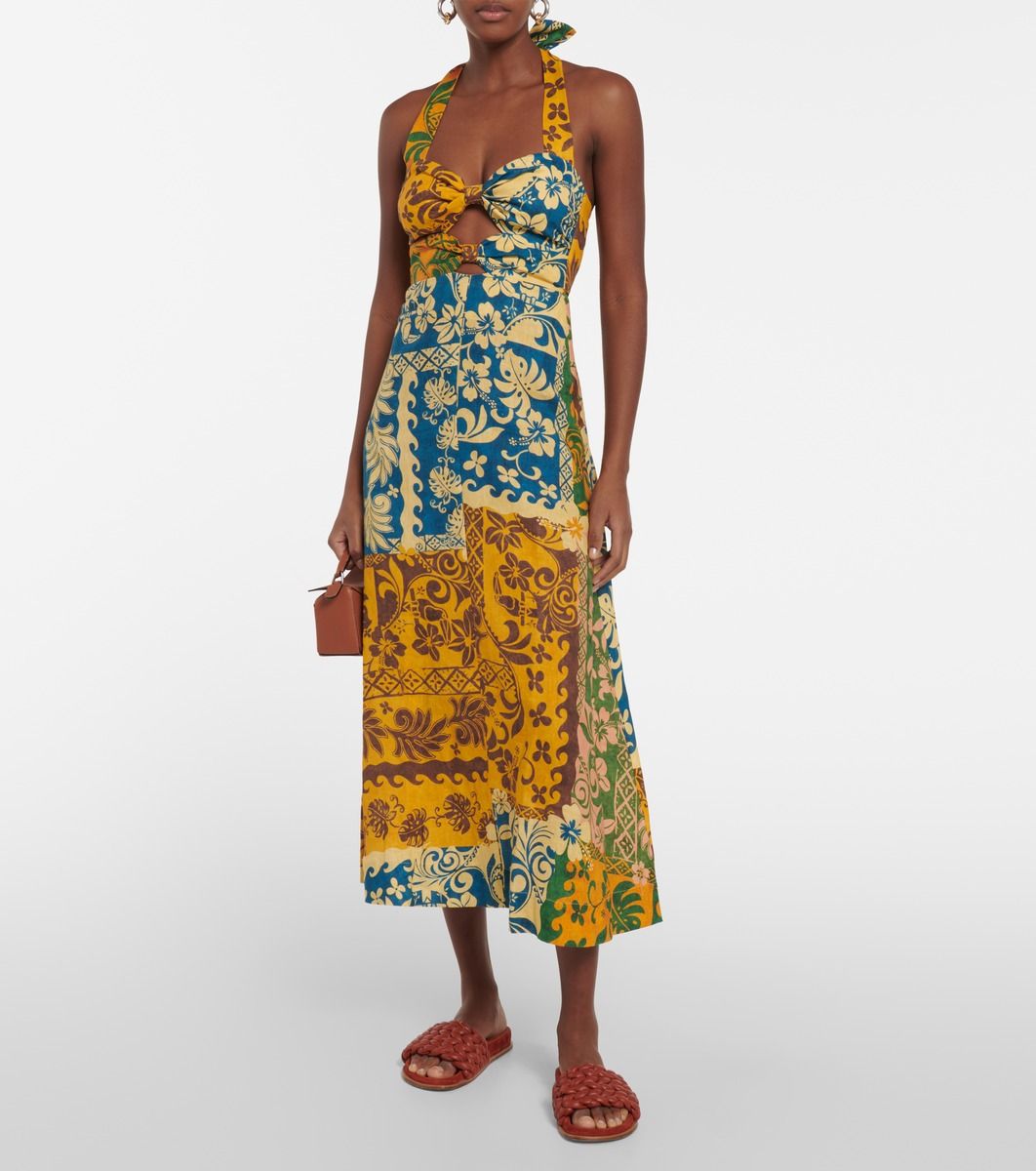 Archie printed linen midi dress | Mytheresa (US/CA)