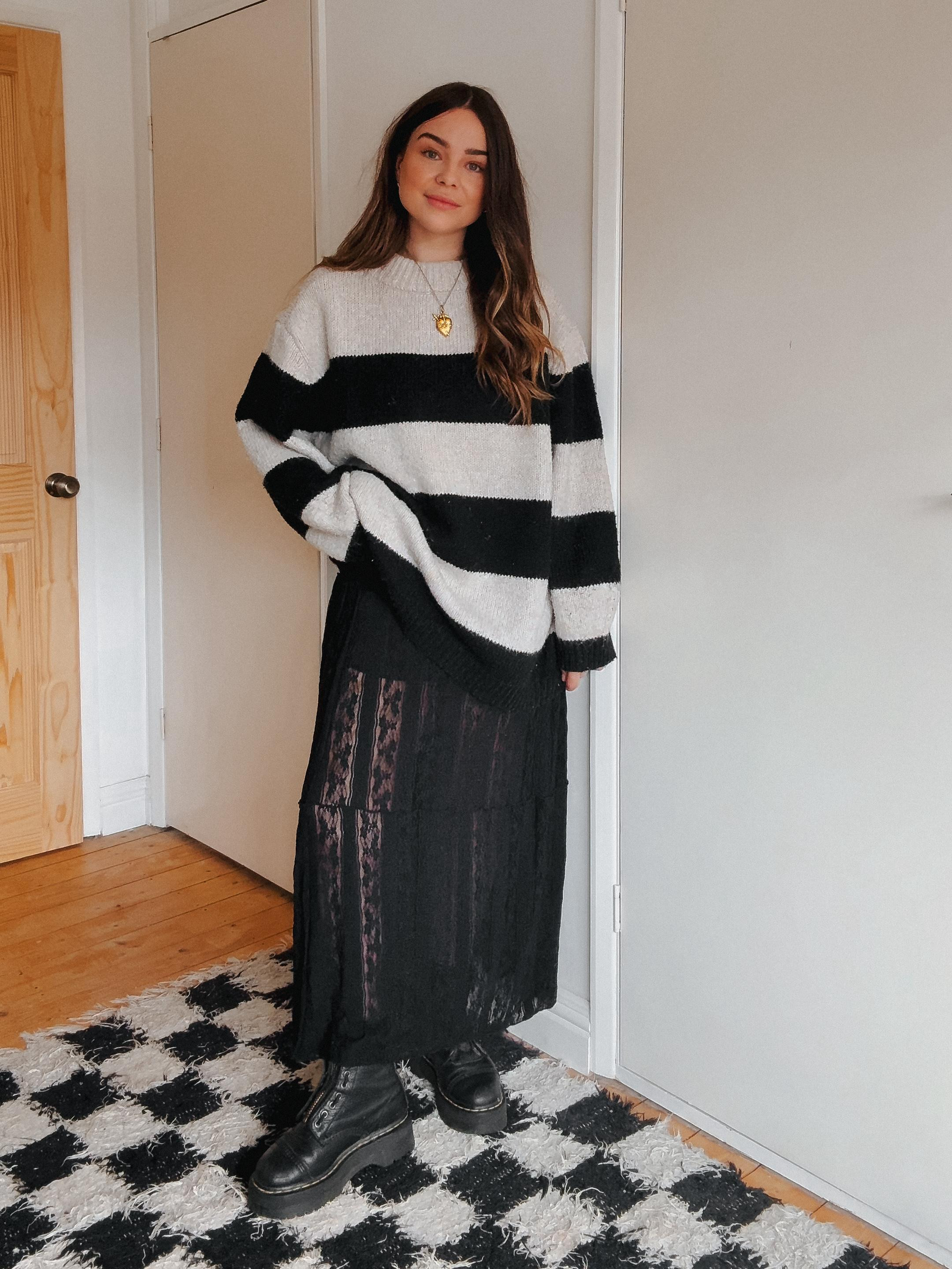 Autumn, ootd, ASOS, oversized jumper, lace skirt, Pull&Bear, Dr Martens Sinclair leather platform boots, outfit idea 

 #LTKuk #LTKautumn #LTKeurope