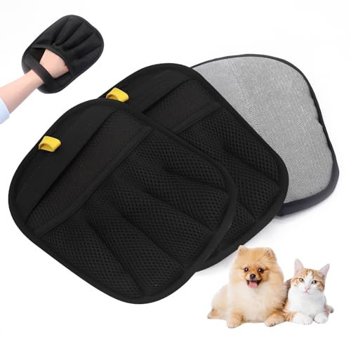 2 Pcs Pet Hair Removal Glove, 2025 Upgraded Five-Finger Electrostatic Grooming Tool for Cats & Dogs, Reusable Magic Fur Remover for Furniture, Car, Couch & Clothing, Essential Pet Grooming Supplies | Amazon (US)