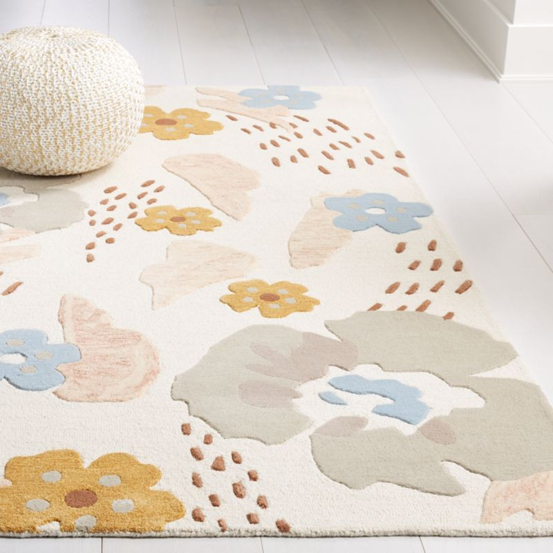 Modern Floral Rug | Crate and Barrel | Crate & Barrel