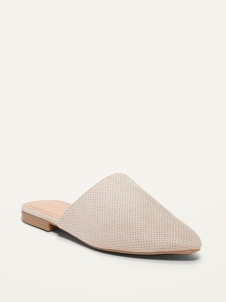 Faux-Suede Pointy-Toe Mule Flats for Women | Old Navy (US)