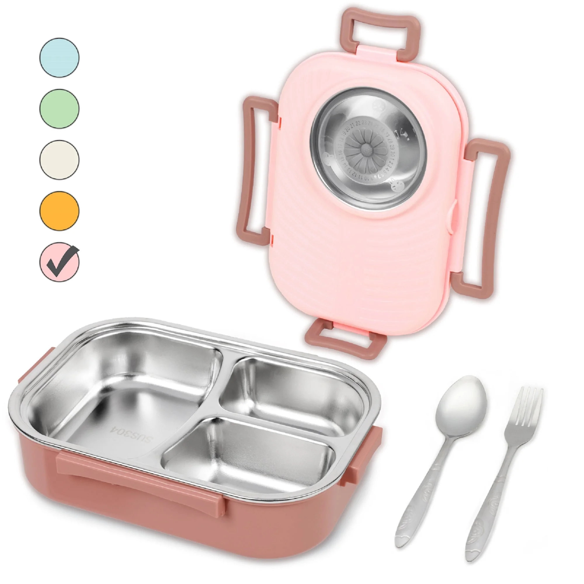 Exclusivo Mezcla Stainless Steel Bento Lunch Box for Kids and Adults, Stackable BPA-Free Food Con... | Walmart (US)