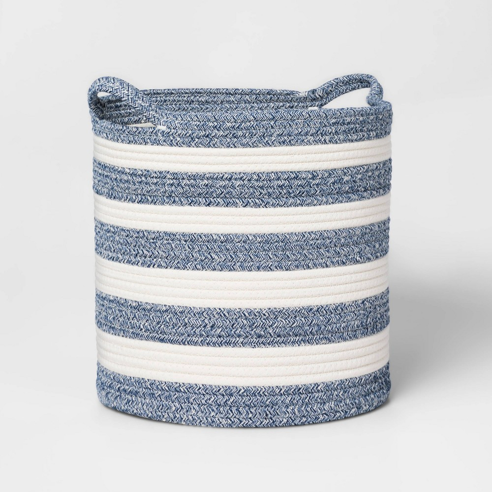 Medium Coiled Stripe Rope Navy - Pillowfort | Target