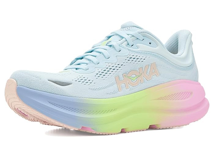 Hoka Bondi 9 Women's Shoes Blue Spark/Mint Fluorite : 10 D - Wide, Synthetic | Zappos.com